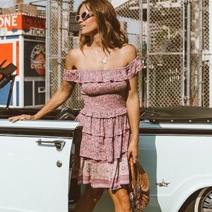 Spell and the Gypsy Ra Ra Mini Dress Mulberry Med